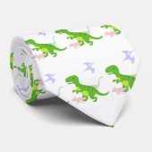 Niedlicher Dinosaurier Krawatte (Gerollt)