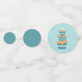 Niedlicher Dinosaurier mit Geburtstagsfeier Konfetti (Rückseiten)