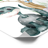 Niedlicher Dinosaurier mit seinen kleinen Geschwis Poster (Ecke)