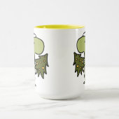 Niedlicher Dinosaurier mit Weihnachtsbaum Tasse (Zentrum)