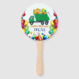 Niedlicher Dinosaurier Müllwagen Ballon Geburtstag Fächer