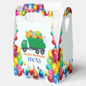 Niedlicher Dinosaurier Müllwagen Ballon Geburtstag Geschenkschachtel (Geöffnet)