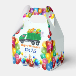 Niedlicher Dinosaurier Müllwagen Ballon Geburtstag Geschenkschachtel