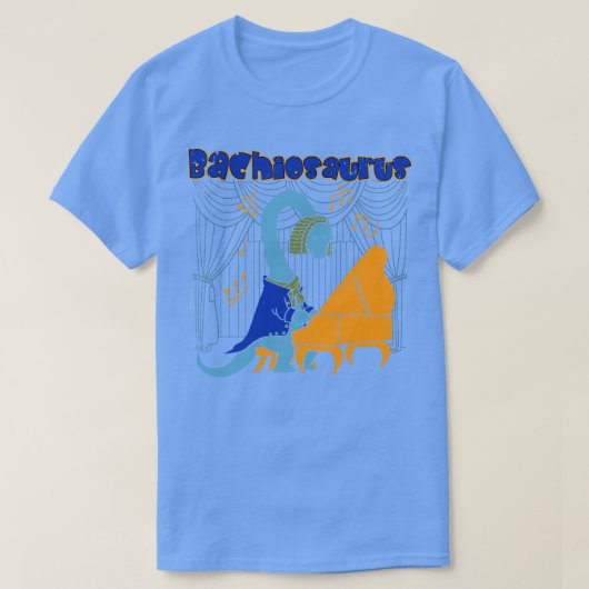 Niedlicher Dinosaurier Musiker Komponist Bach Brac T-Shirt (Design vorne)