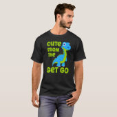 Niedlicher Dinosaurier Niedlich von den Get Go Kle T-Shirt (Vorne ganz)