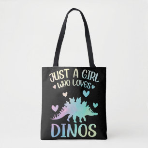 Niedlicher Dinosaurier nur ein Mädchen, das Dinos  Tasche
