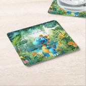 Niedlicher Dinosaurier Paper Untersetzer (angewinkelt)