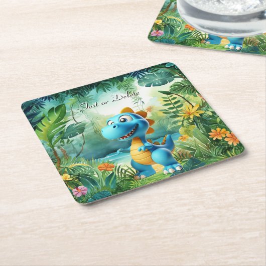 Niedlicher Dinosaurier Paper Untersetzer (angewinkelt)