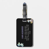 Niedlicher Dinosaurier Personalisiert Gepäckanhänger (Rückseite vertikal)