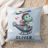 Niedlicher Dinosaurier Pilot Charming-Hubschrauber Kissen (Decke)