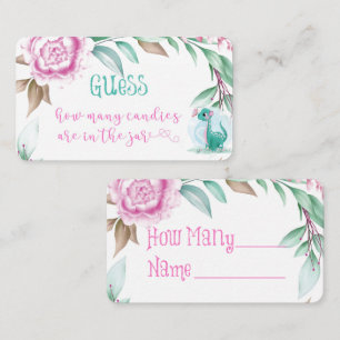 Niedlicher Dinosaurier Pink Peony wie viele Kanone Visitenkarte