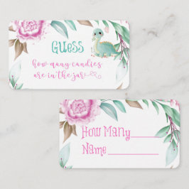 Niedlicher Dinosaurier Pink Peony wie viele Kanone Visitenkarte