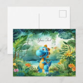 Niedlicher Dinosaurier Postkarte (Vorne/Hinten)