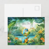 Niedlicher Dinosaurier Postkarte (Vorne/Hinten)