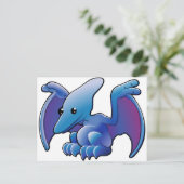 Niedlicher Dinosaurier Pterodactyl oder Pteranodon Postkarte (Stehend Vorderseite)