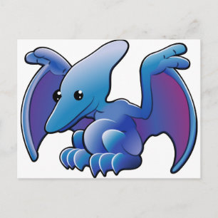 Niedlicher Dinosaurier Pterodactyl oder Pteranodon Postkarte