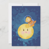 Niedlicher Dinosaurier Raum Zwei Mond Geburtstag Einladung (Rückseite)