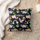 Niedlicher Dinosaurier Regenbogen Aquarellfarben K Kissen (Decke)