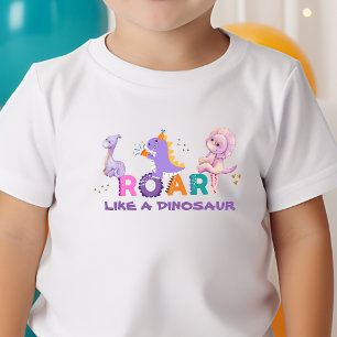 Niedlicher Dinosaurier Roar Kleinkind T - Shirt