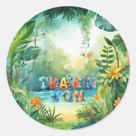 Niedlicher Dinosaurier Runder Aufkleber