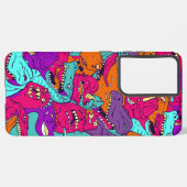 Niedlicher Dinosaurier Samsung Handy Case - Stress Galaxy Hülle (Linke Seite)