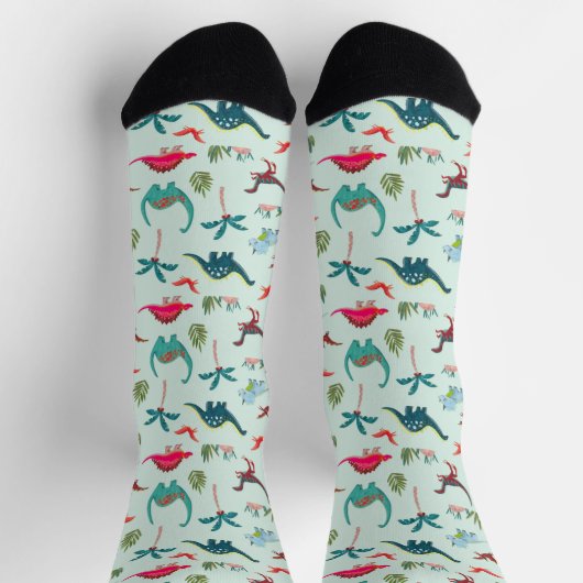 Niedlicher Dinosaurier Socken (Oben)