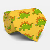 Niedlicher Dinosaurier - Stegosaurus Krawatte (Gerollt)