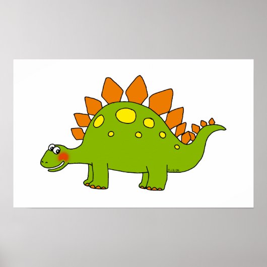 Niedlicher Dinosaurier - Stegosaurus Poster (Vorne)