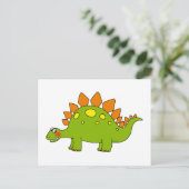 Niedlicher Dinosaurier - Stegosaurus Postkarte (Stehend Vorderseite)
