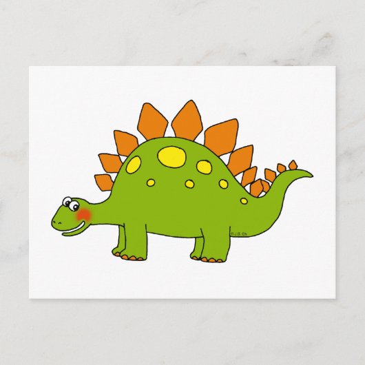 Niedlicher Dinosaurier - Stegosaurus Postkarte (Vorderseite)