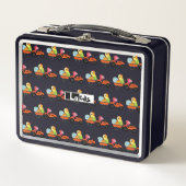 Niedlicher Dinosaurier-Traktor Truck School-Jungs Metall Brotdose (Vorderseite)