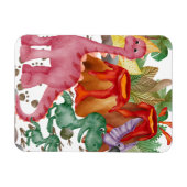 Niedlicher Dinosaurier und Ausbruch des Vulkans Magnet (Horizontal)