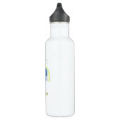 Niedlicher Dinosaurier und Rainbow Kid's Boy Name Edelstahlflasche (Rechts)