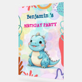 Niedlicher Dinosaurier Wildschwanz Glücklicher Geb Acrylschild (Winkel)