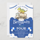 Niedlicher Dinosaurier-Zement-LKW Ballon Schule Ge (Vorderseite)