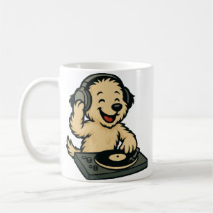 Niedlicher DJ-Hund mit Kopfhörern � Lustiges Gesch Kaffeetasse