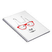 Niedlicher Doberman Pinscher Hundegesicht w Spekta Notizblock (Rechte Seite)