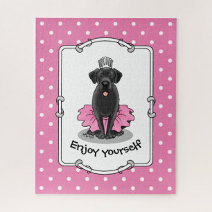 Niedlicher Dog Ballet Princess Black Labrador Retr Puzzle