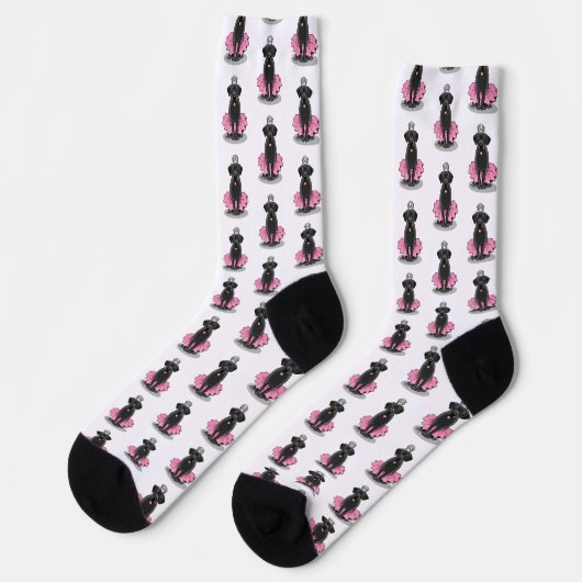 Niedlicher Dog Ballet Princess Black Labrador Retr Socken (Linkes Detail)
