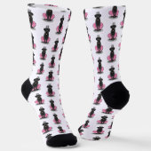Niedlicher Dog Ballet Princess Black Labrador Retr Socken (Gewinkelt)