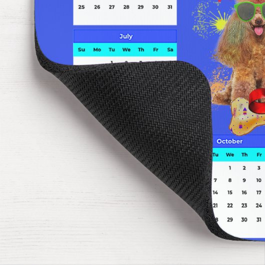 Niedlicher Dog-Kalender Mousepad (Ecke)