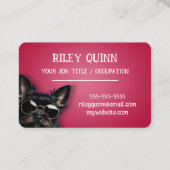 Niedlicher Dog Paw Print Border Visitenkarte (Rückseite)