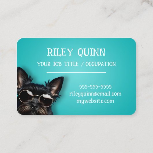 Niedlicher Dog Paw Print Border Visitenkarte (Rückseite)