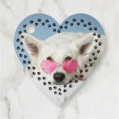 Niedlicher Dog Paw Print Foto Geschenkanhänger (Vorderseite)