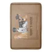 Niedlicher Dog Pet Begrüßung Zuhause Party DIY Nam Badematte (Vorderseite Vertikal)