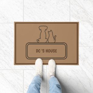 Niedlicher Dog Pet Begrüßung Zuhause Party DIY Nam Fußmatte
