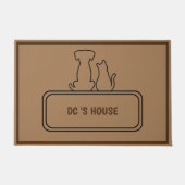 Niedlicher Dog Pet Begrüßung Zuhause Party DIY Nam Fußmatte (Vorderseite)