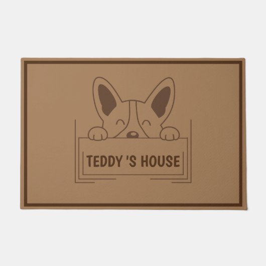Niedlicher Dog Pet Begrüßung Zuhause Party DIY Nam Fußmatte (Vorderseite)