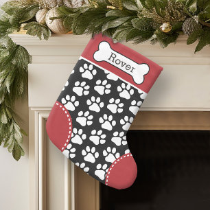 Niedlicher Dog PW Druckmuster Benutzerdefinierter Kleiner Weihnachtsstrumpf