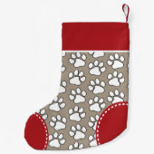 Niedlicher Dog PW Druckmuster Benutzerdefinierter  Kleiner Weihnachtsstrumpf (Rückseite)